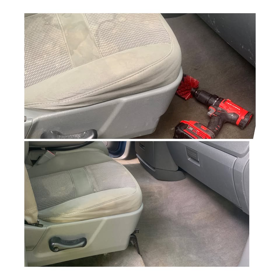 Finished seats and carpet after interior detailing